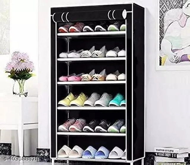 Multifunctional Shoe Rack (Black)