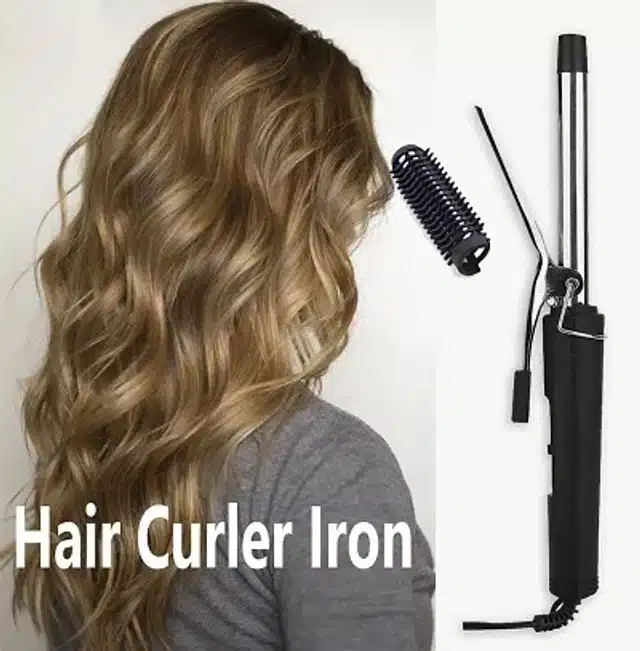 Nova NHC-471B Hair Curler for Women (Black & Silver, 100 W)