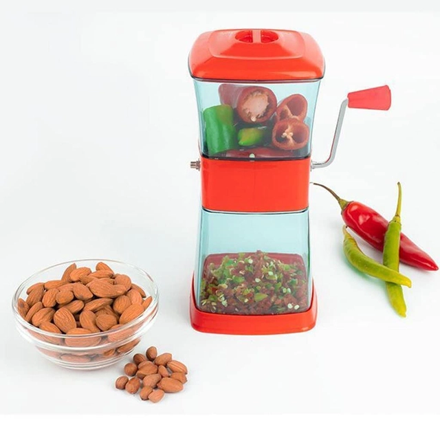 Plastic Manual Vegetables Chopper (Multicolor)