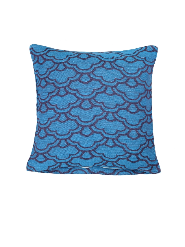 Cotton Cushion Cover (Blue, 16x16 inches)