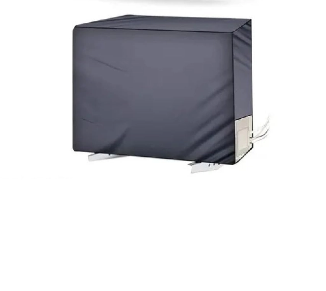 Polyester Printed Split AC Cover (Grey, Set of 1)