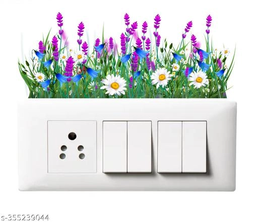 PVC Switch Board Stickers (Multicolor, 32.5x48 cm) (Pack of 9)