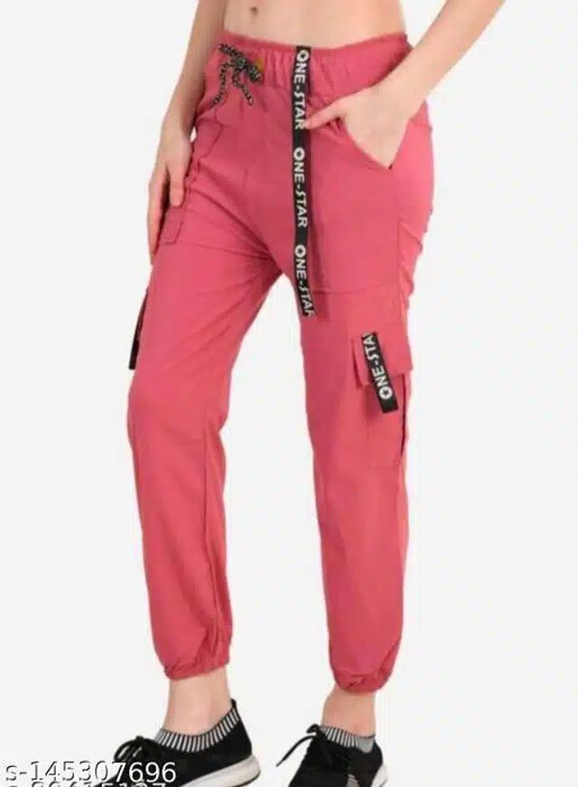 Cotton Blend Joggers for Girls (Pink, 14-15 Years)