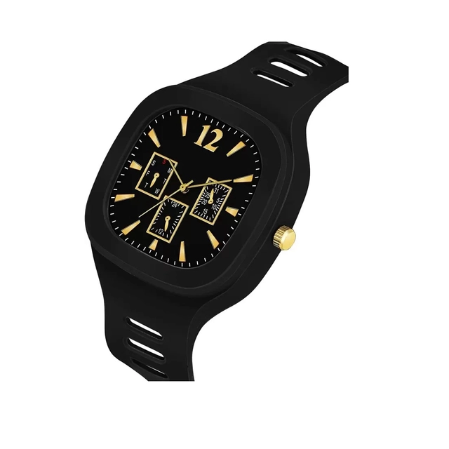 Silicone Strap Analog Watch for Men (Multicolor)