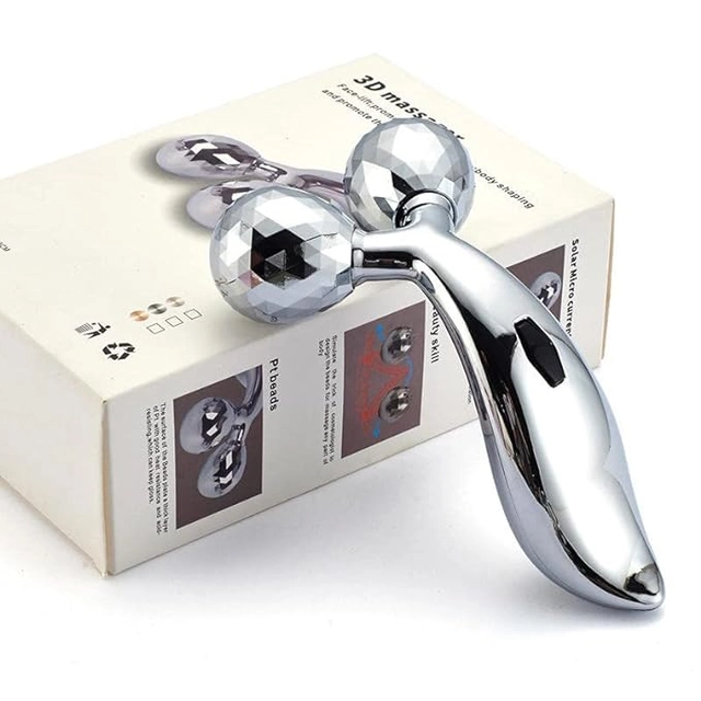 3D Manual Roller Massager (Silver)