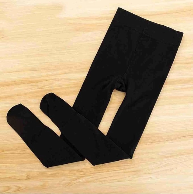 Woolen Solid Stockings for Women (Black, Free Size)