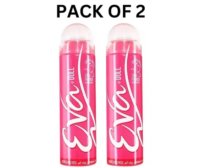 Eva Doll Deodorant for Women (125 ml, Pack of 2)