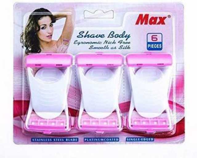 Pinak Premium Quality Women Shaving Bikini Razor (Pack Of 12, White & Pink) (PS-169)