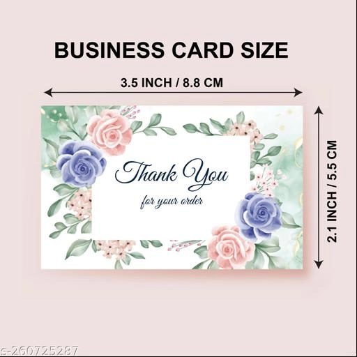 Thank You for Your Order Stickers (Multicolor, 3.5x2.1 inches) (Pack of 100)