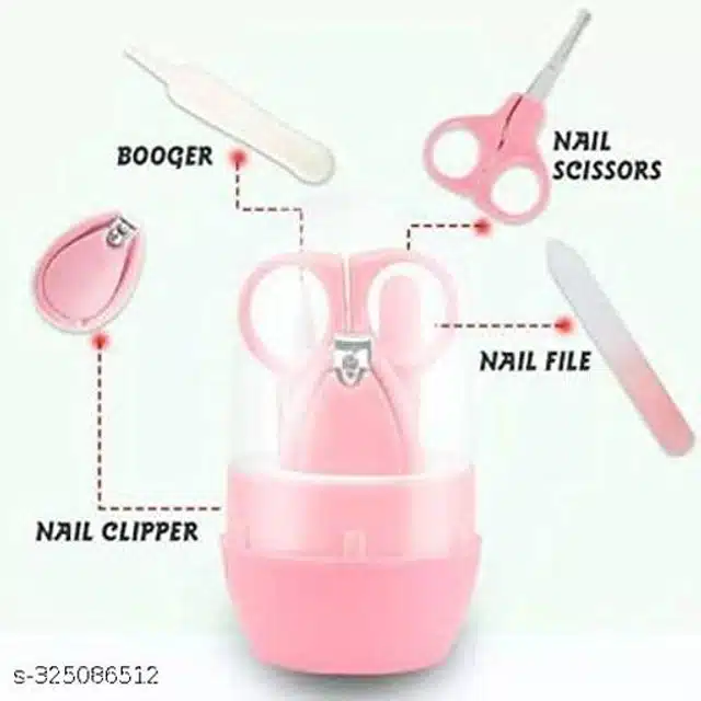 Plastic Manicure Pedicure Care Kit for Infants (Pink)