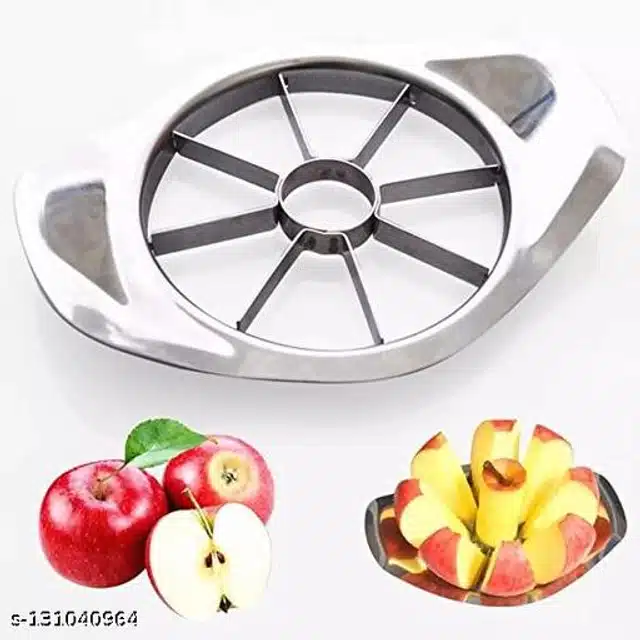 Stainless Steel Pizza Cutter with Fruits Slicer (Silver, Set of 2)