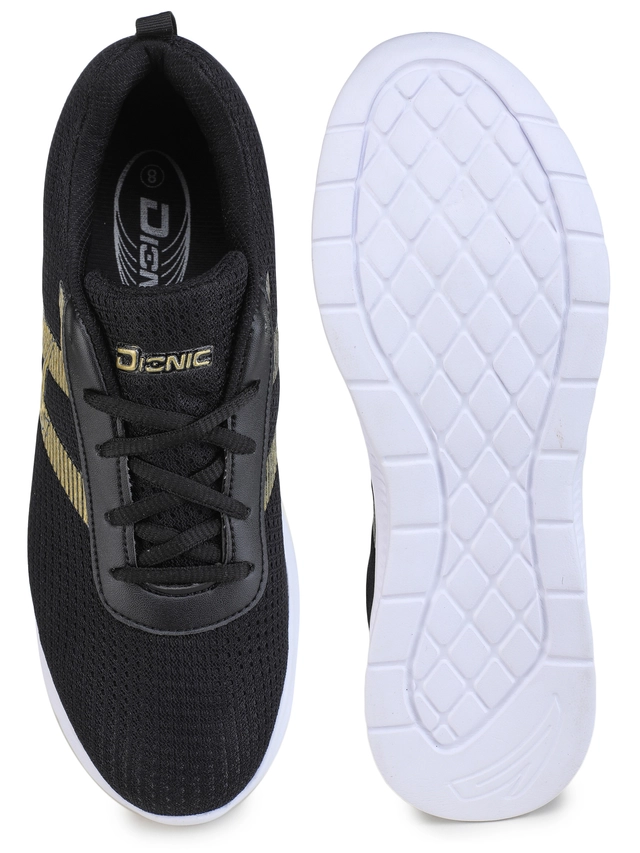 Sports Shoes for Men (Black & Gold, 6)