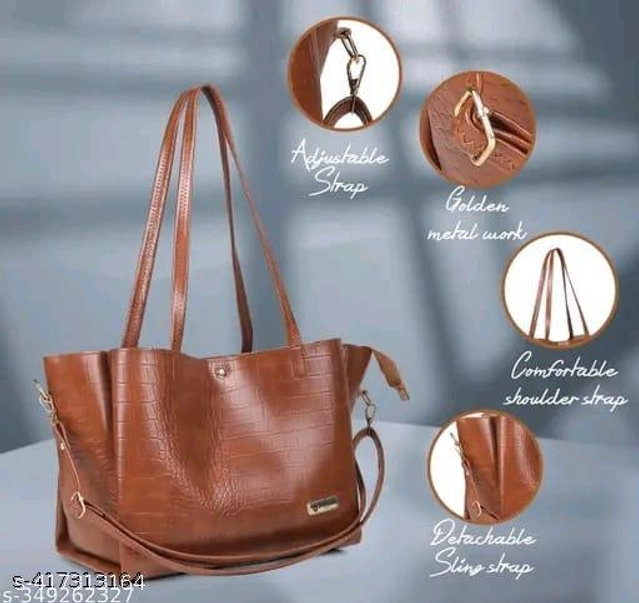 PU Handbag for Women (Tan)