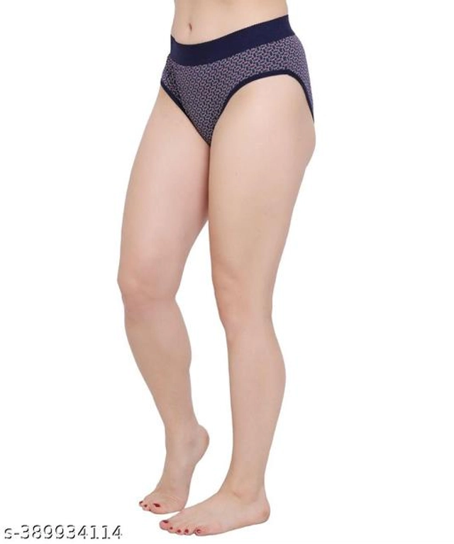 Cotton Printed Briefs for Women (Multicolor, S) (Pack of 6)