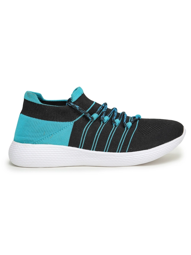 Sports Shoes for Men (Black & Sky Blue, 6)