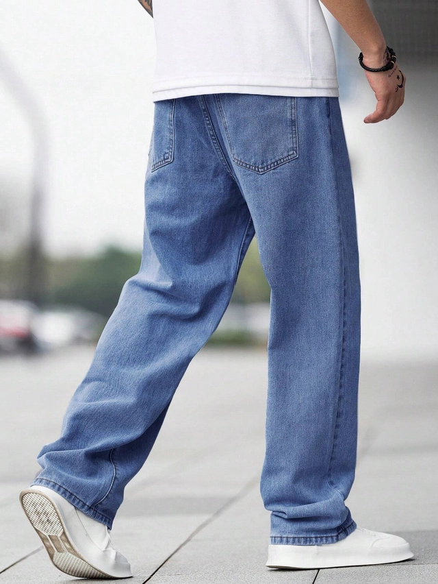 Denim Baggy Jeans for Men (Blue, 28)