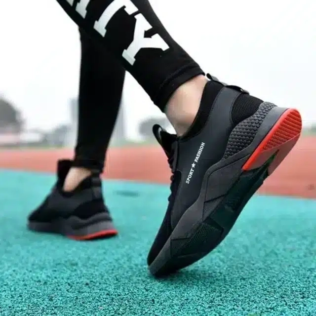 Sports Shoes for Men (Black, 7)