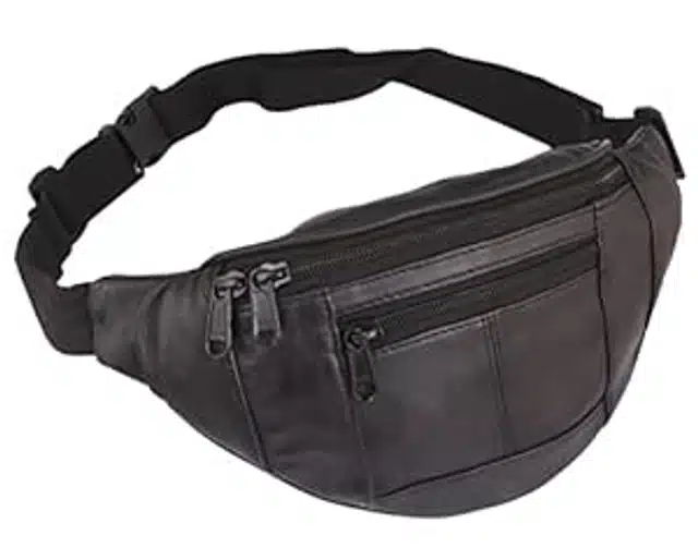 Genuine Leather Waist Bags (Black)