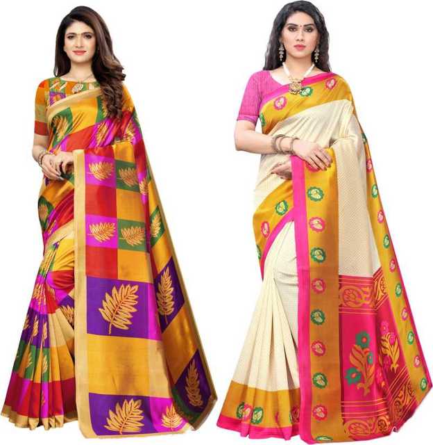 New Ethnic Mysore Silk Saree For Women (Multicolor) (V257)