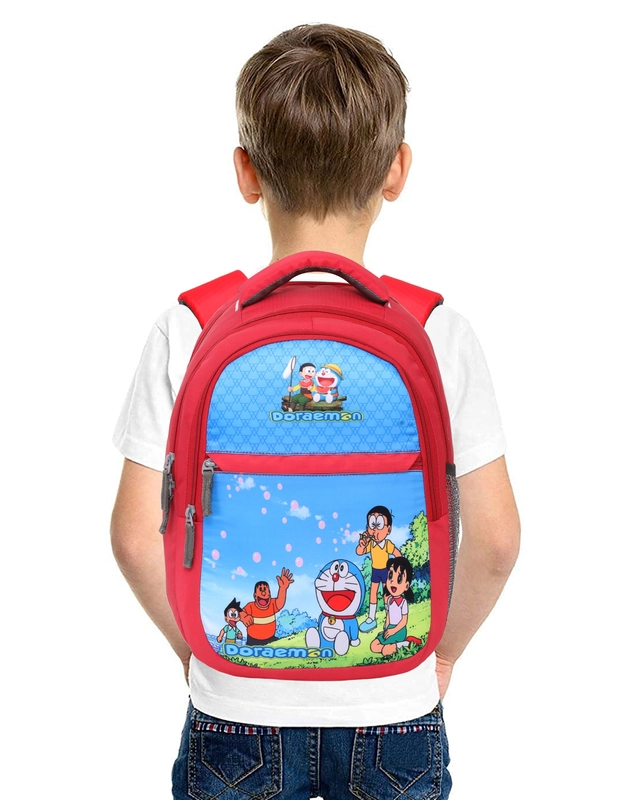 Polyester Cartoon Theme School Bag for Kids (Multicolor, 25 L) (Pack of 2)