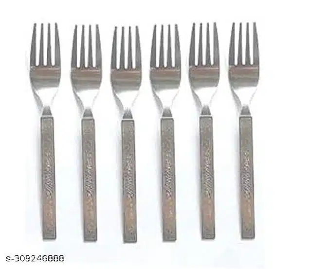 Stainless Steel Forks (Silver, Pack of 12)