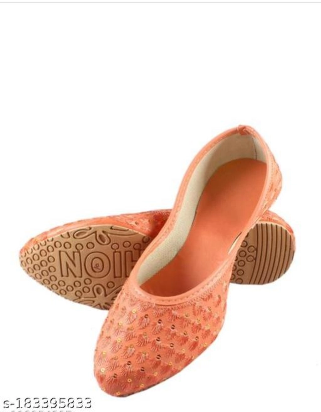 Juttis for Women (Peach, 4)