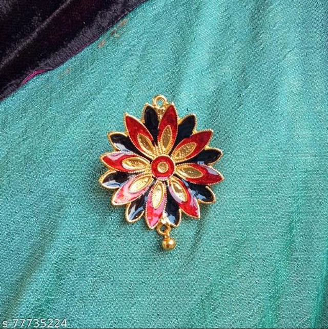 Alloy Saree Pin for Women (Multicolor)