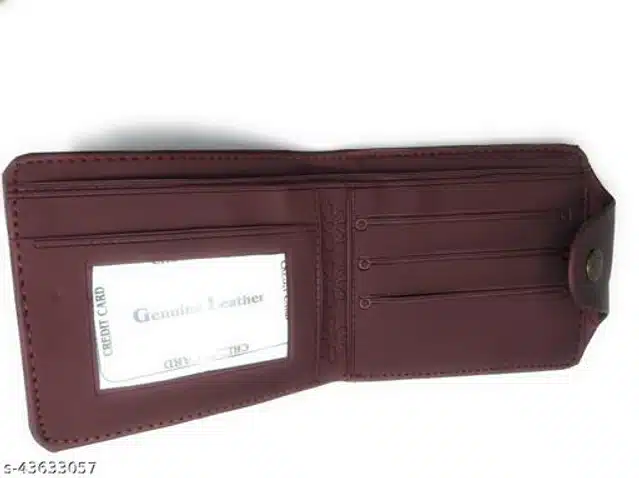 Stylish Belt with Wallet for Men (Dark Brown, Set of 2)