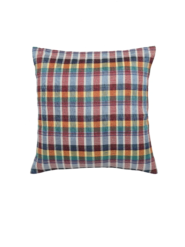 Cotton Cushion Cover (Multicolor, 16x16 inches)