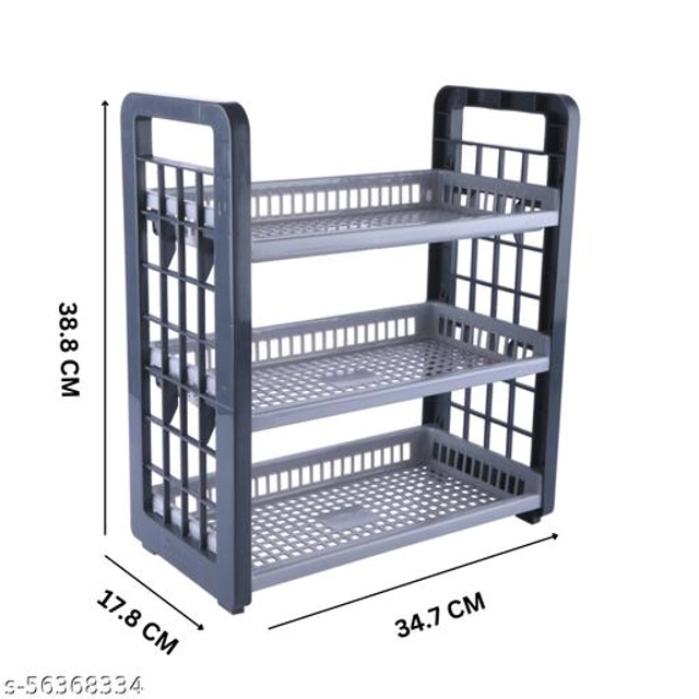 Plastic Multipurpose Storage Rack (Multicolor)