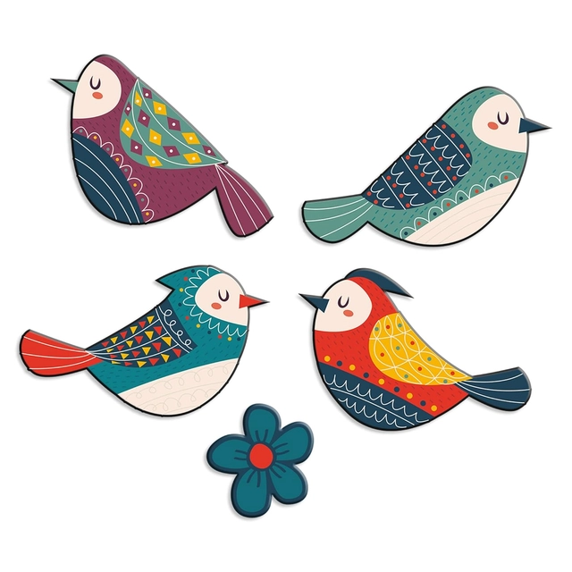 Colorful Birds Wall and Door Hanging 4.5 inch