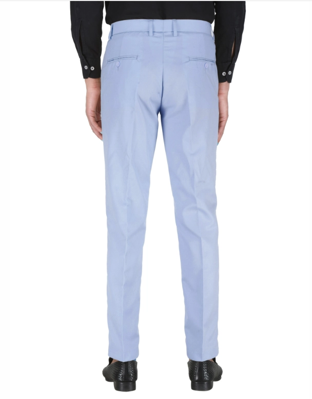 Poly Viscose Solid Trouser for Men (Sky Blue, 28)