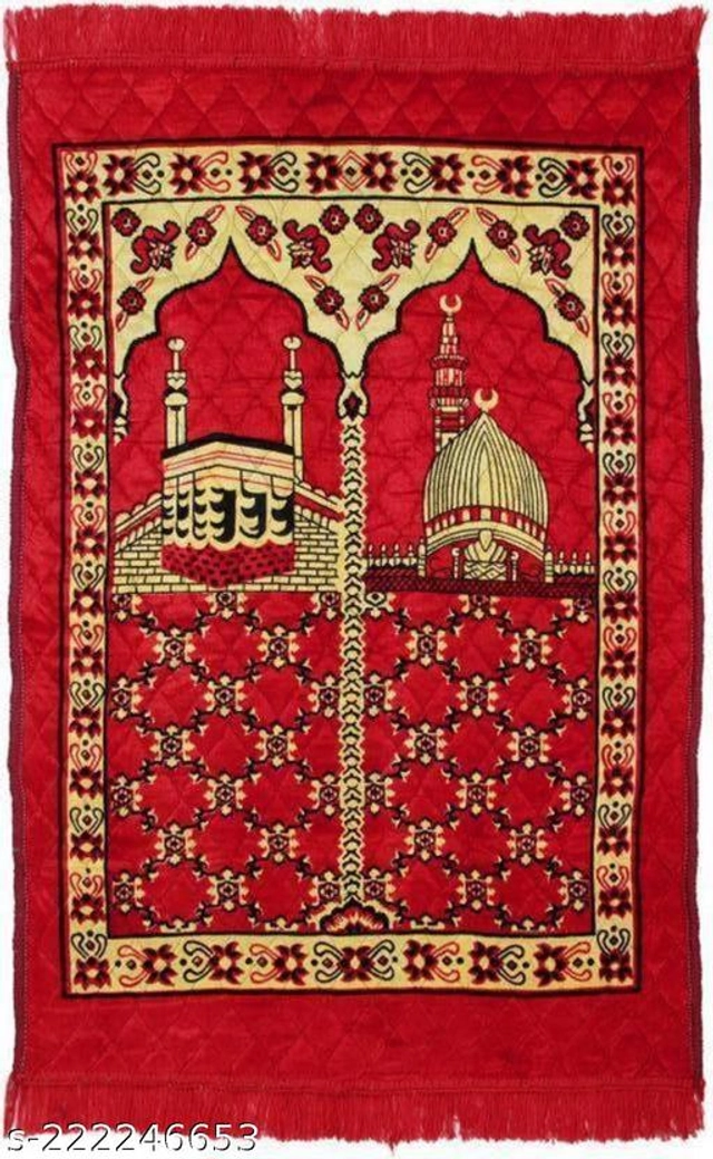 Janamaz Prayer Mat (Red, 26x45 inches)