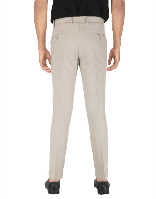 Poly Viscose Solid Trouser for Men (Light Brown, 28)