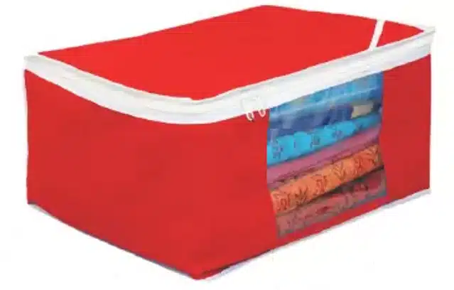 Storage Bags for Clothes (Red, Pack of 9)