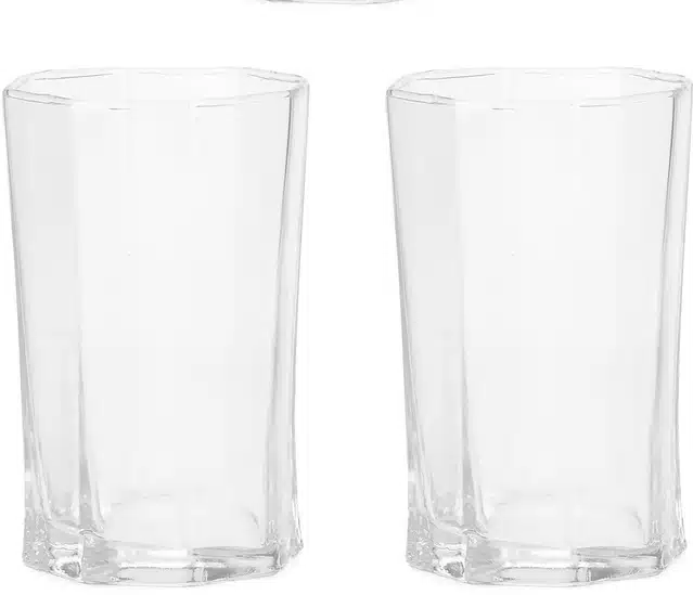 Water cum Juice Glass (Transparent, 200 ml) (Pack of 2)