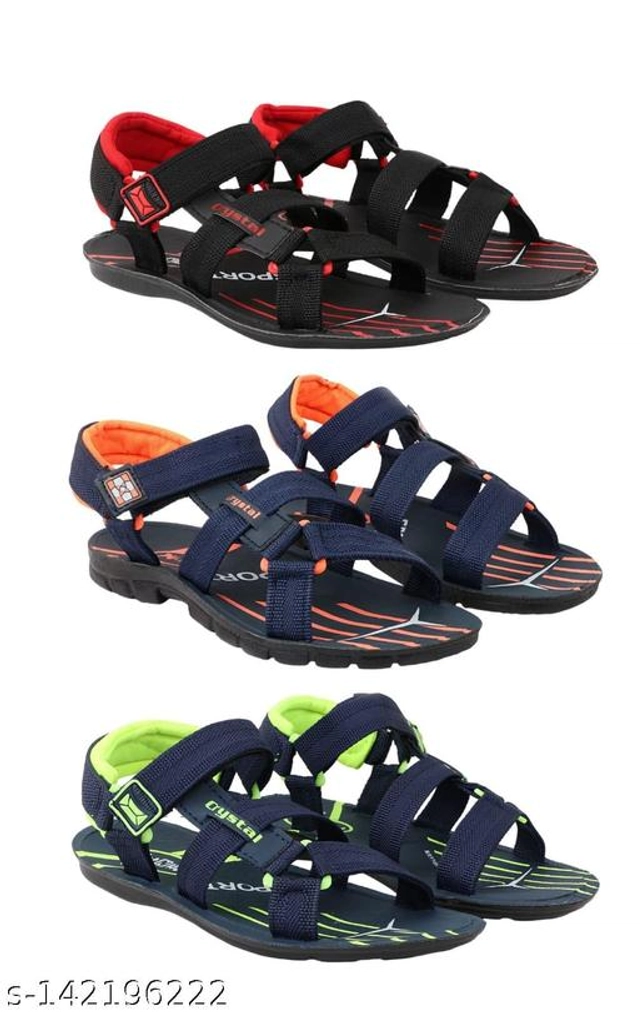 Sandals for Men (Multicolor, 6) (Pack of 3)