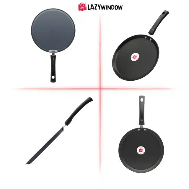 Non Stick Tawa with Surprise Gift (Pack of 2) (Grey, 24 cm)