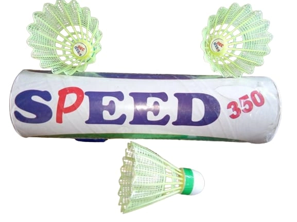 Speed Plastic Shuttlecocks (Green, Pack of 12)