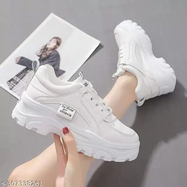 Casual Shoes for Women (White, 3)