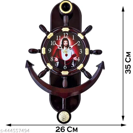 Plastic Jesus Wall Clock (Multicolor, 35 cm)