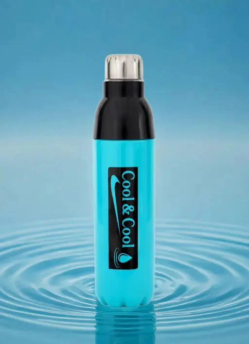 Fancy Plastic Water Bottle (Blue, 1000 ml)