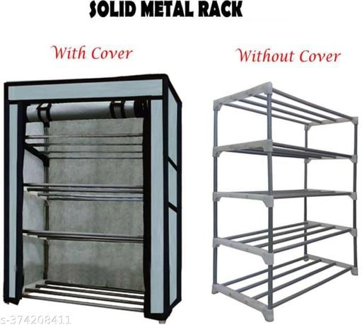 Metal 4 Layer Collapsible Multipurpose Rack (Grey)