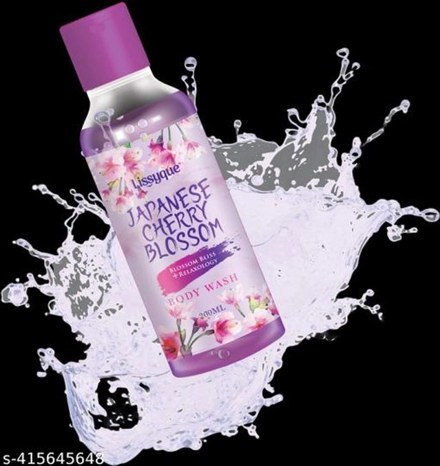  Lissyque Japanese Cherry Blossom Body Wash for Keeps Skin Fresh and Clean, Brightens Skin and Reducing Dark Spots