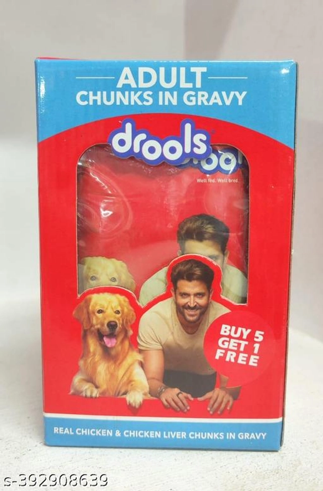 Drools Chunks in Gravy Pet Food for Dogs (150 g, Pack of 6)