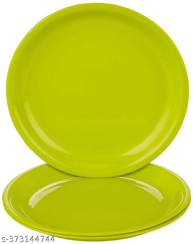 Plastic Plates (Multicolor, Pack of 3)