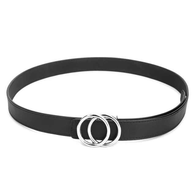 Artificial leather Belt for Women (Black, Free Size)