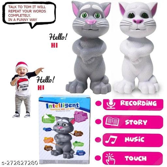 Plastic Talking Tom Toy for Kids (Multicolor)