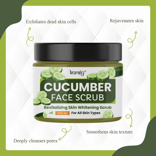 Kuraiy Cucumber Revitalizing Skin Whitening Face Scrub (100 g)