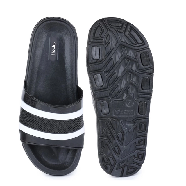 Hocks Sliders for Men (Black & White, 7)